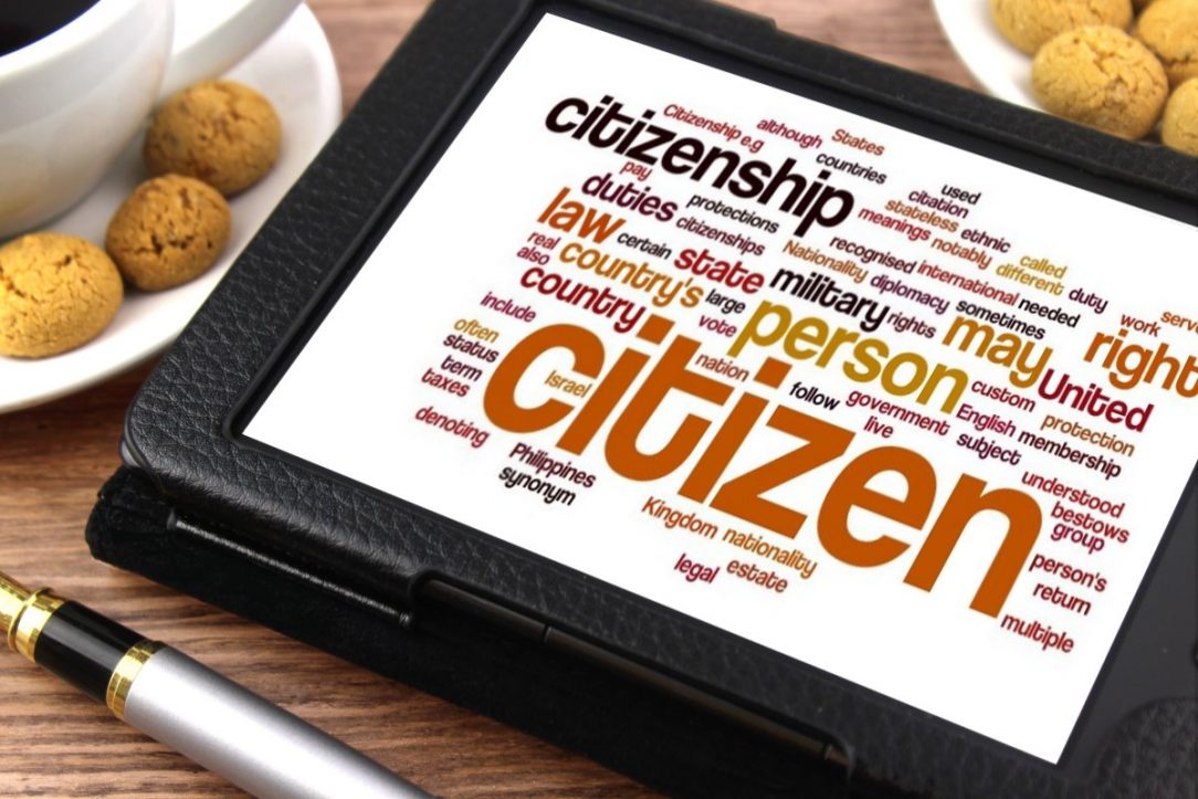 A wordcloud about citizenship