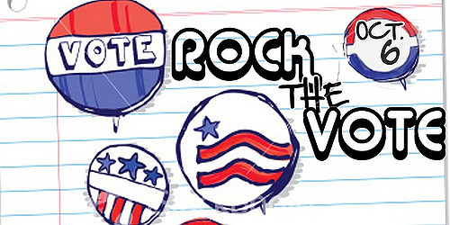 A Rock the Vote logo design