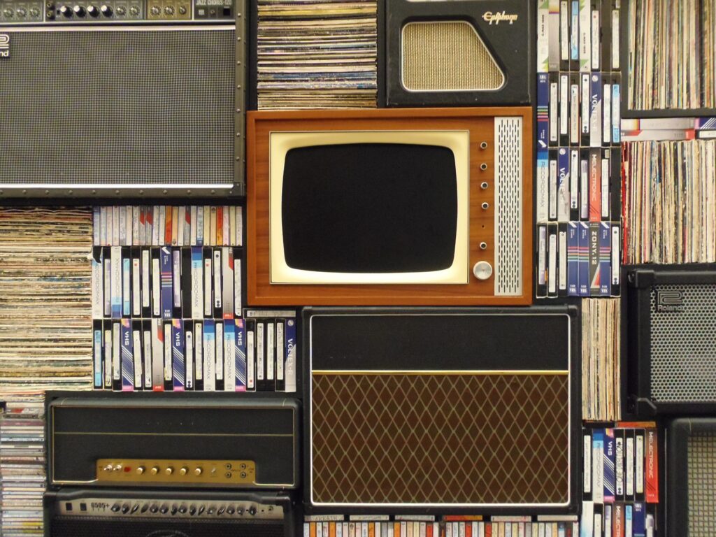 An old television, the kind on which you'd have seen vintage campaign ads like those at the Living Room Candidate